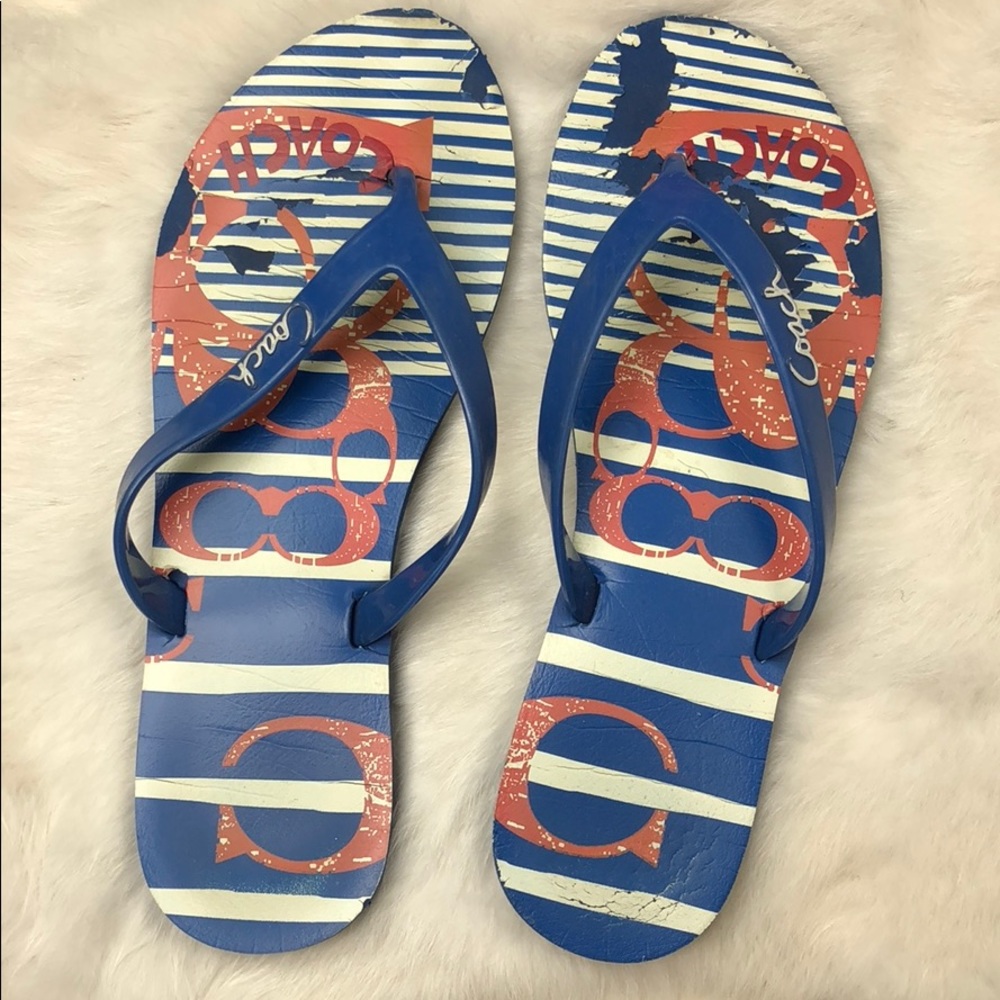 Coach flip flops sz 7